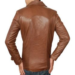 70s Vintage Brown Leather Jacket