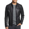 Men's Bridge Moto Black Leather Jacket