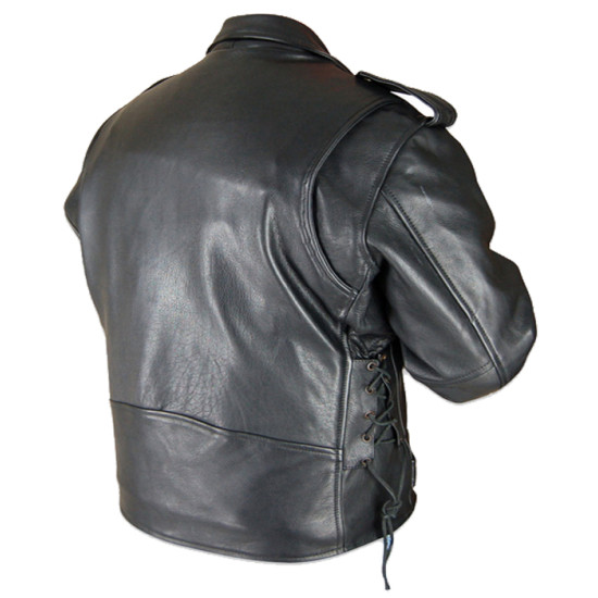 Men Classic Brando Biker Leather Jacket