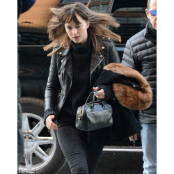 Dakota Johnson Black Slim Fit Jacket
