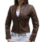 Dark Angel Women Brown Leather Jacket