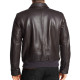 Men's Fashionable Brown Bomber Leather Jacket