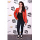 Kristen Stewart Red Leather Quilted Motorcycle Jacket