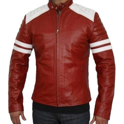 Mayhem Fight club Red leather jacket