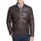 Men's Moto Brown Leather Jacket