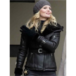 Once Upon a Time Emma Swan Black Leather Jacket