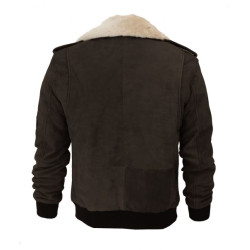 Pierson Men's Dark Brown Shearling Collar G1 Leather Jacket