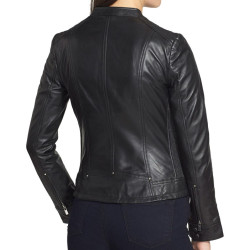 Women Quilted Leather Jacket