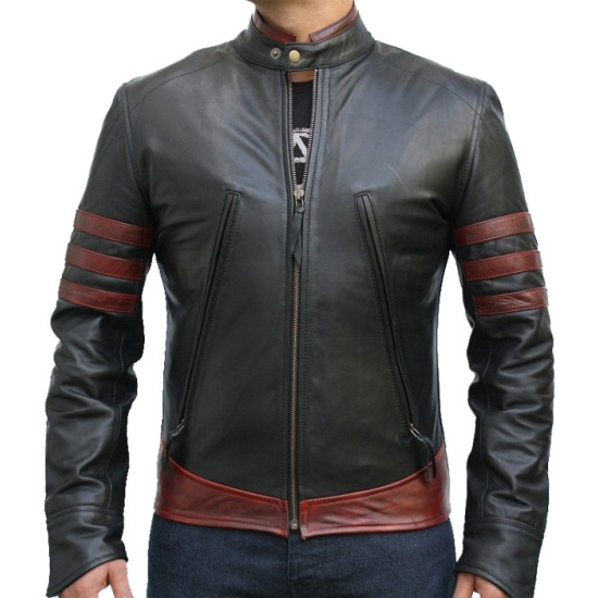 X - Men Origins Wolverine Black Movie Leather Jacket