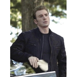 Avengers: Endgame Chris Evans Black Leather Jacket
